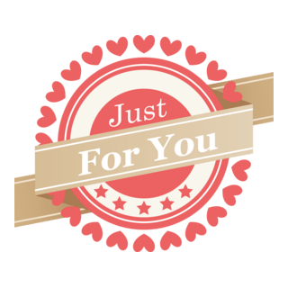 Just For You (Valentine's Day) Logo PNG Vector
