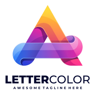 Letter a colorful Logo PNG Vector