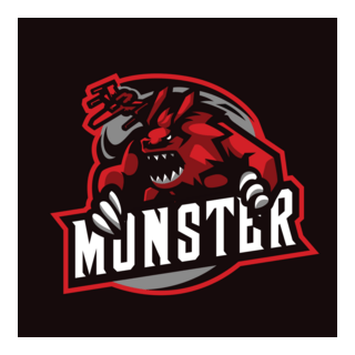 Monster Sport and Esports Logo PNG Vector