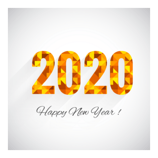 Pixelated 2020 new year Logo PNG Vector