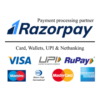 Razorpay with all cards & UPI Logo PNG Vector
