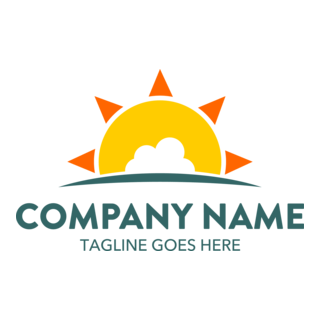Sun with summer Logo PNG Vector