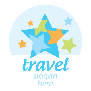 Travel Sea Star Logo PNG Vector