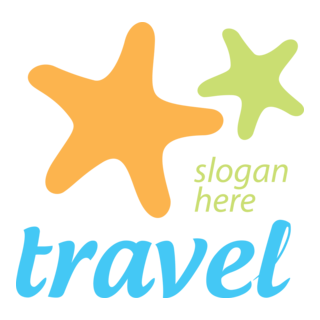 Travel Sea Star Logo PNG Vector