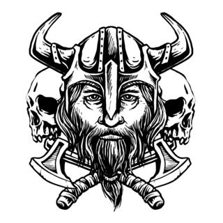Viking and skull Logo PNG Vector