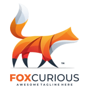 Abstract fox color Logo PNG Vector