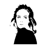 Adele Silhouette Logo PNG Vector