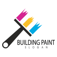 Building Paint Logo PNG Vector