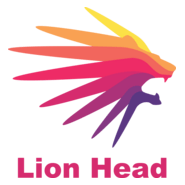 Colorful Lion Head Logo PNG Vector