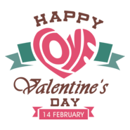 Happy Valentine's Day Logo PNG Vector