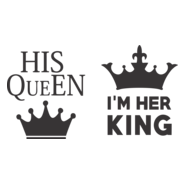 His Queen & Im her king Logo PNG Vector