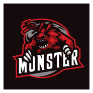 Monster Sport and Esports Logo PNG Vector