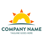 Sun with summer Logo PNG Vector
