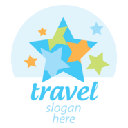Travel Sea Star Logo PNG Vector
