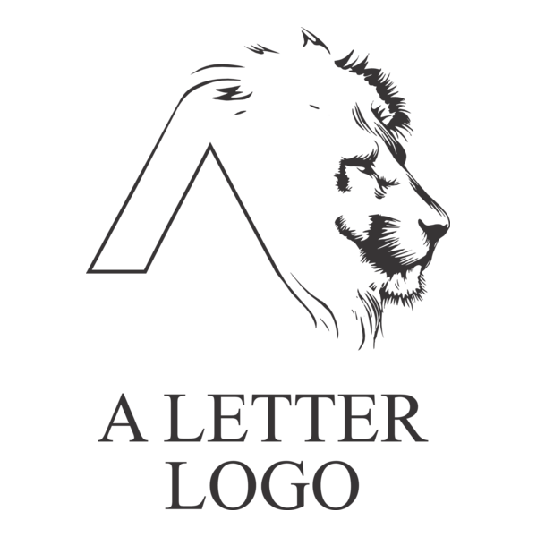 A Letter Lion Logo PNG Vector