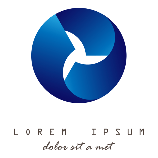 Blue Abstract Shape Logo PNG Vector
