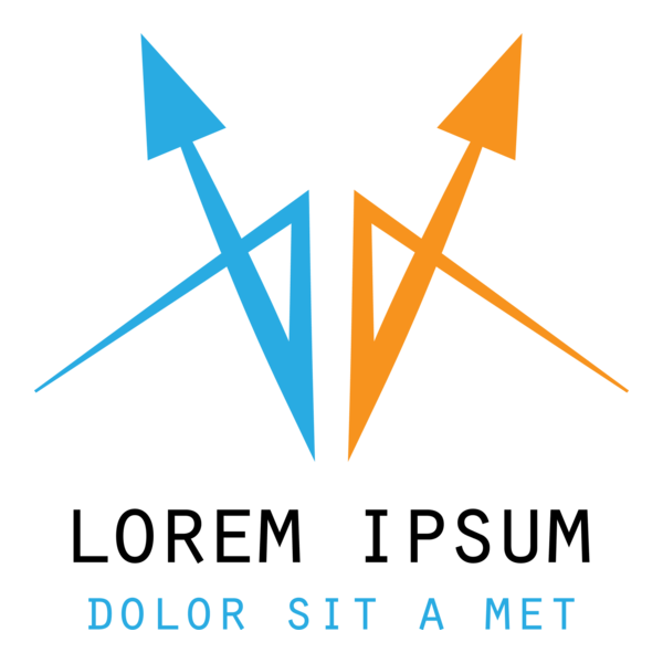 Blue and Orange Shape Logo PNG Vector