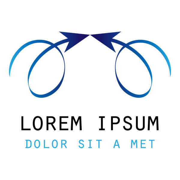 Blue Arrows Shape Logo PNG Vector