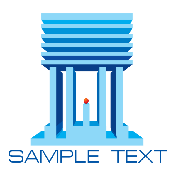 Blue Building Logo PNG Vector