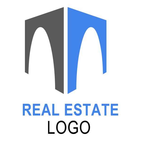 Blue Building Logo PNG Vector