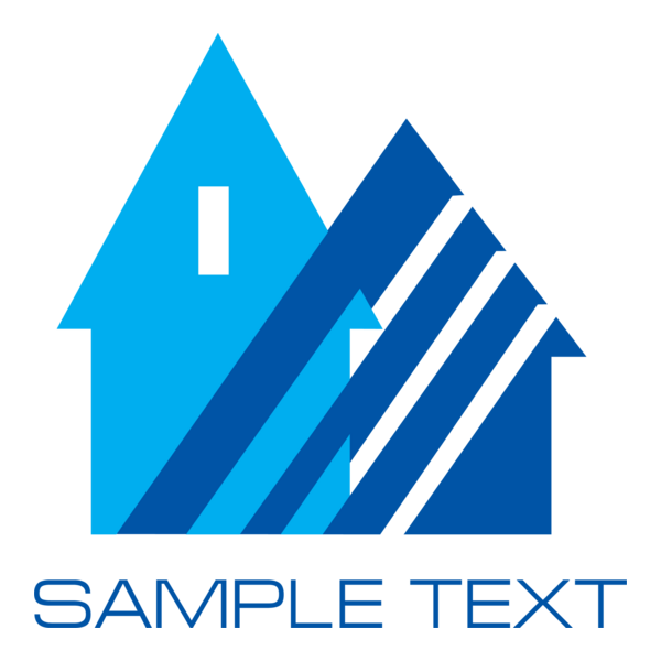 Blue House Logo PNG Vector