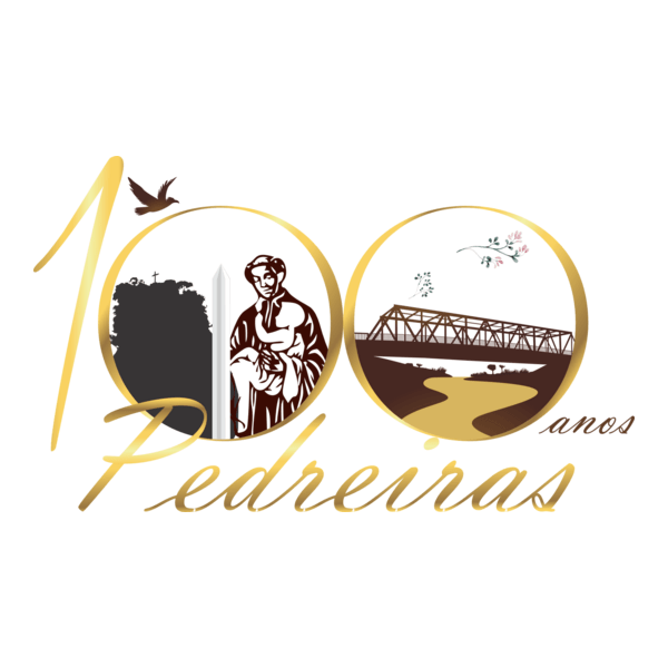 CENTENÁRIO DE PEDREIRAS 100 ANOS Logo PNG Vector