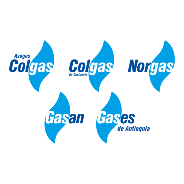Colgas - Norgas - Gasan - Gases de Antioquia Logo PNG Vector