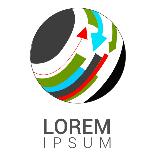 Colorful Arrow at World Logo PNG Vector