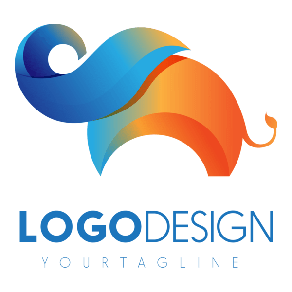 Colorful Elephant Logo PNG Vector