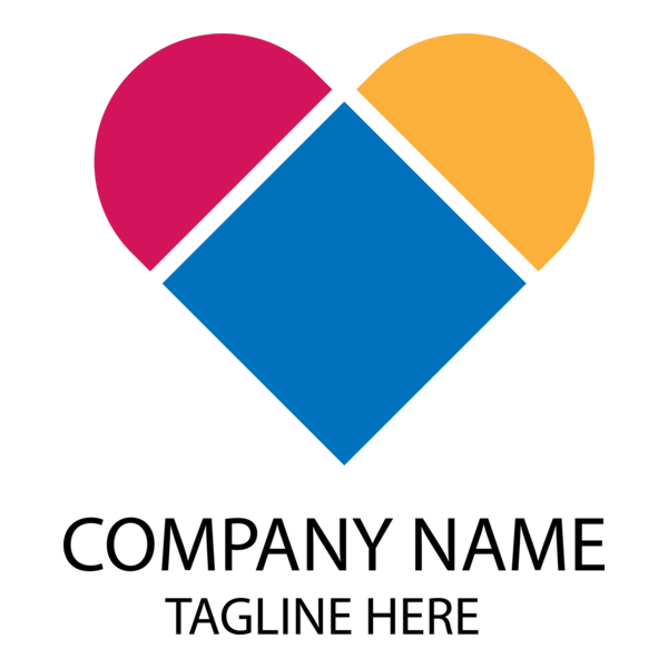 Colorful Heart Logo PNG Vector