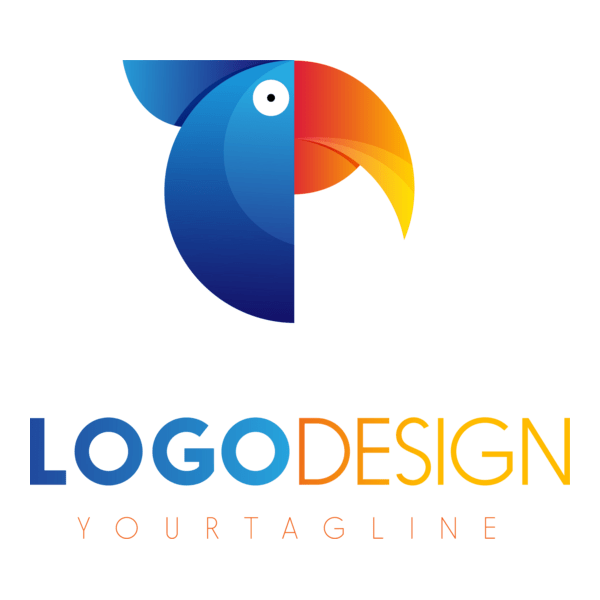 Colorful Parrot Logo PNG Vector
