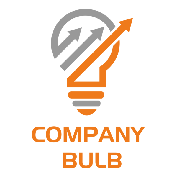 Company Modern Bulb Graph Logo PNG Vector