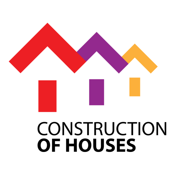 Construction of Houses Logo PNG Vector