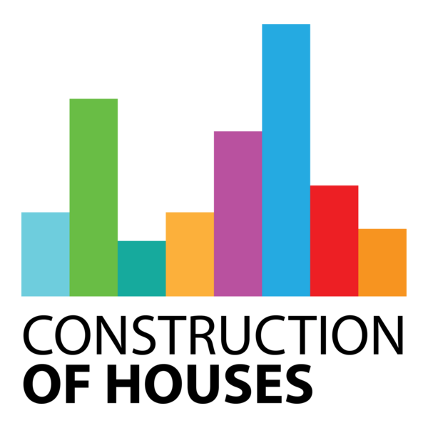 Construction of Houses Logo PNG Vector