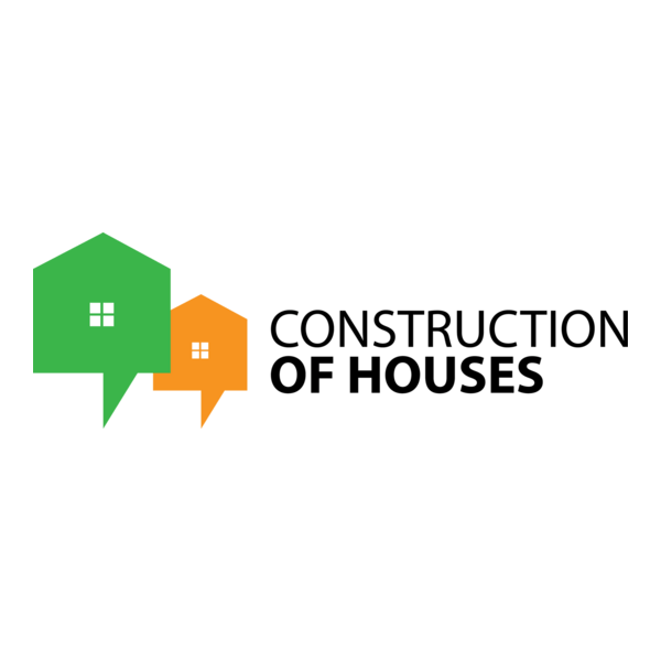 Construction of Houses Logo PNG Vector