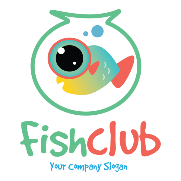 Fish Club Logo PNG Vector