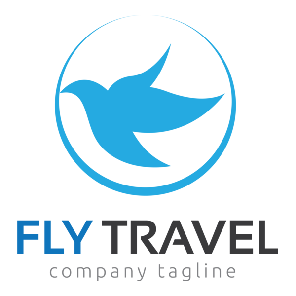 Fly Travel Logo PNG Vector