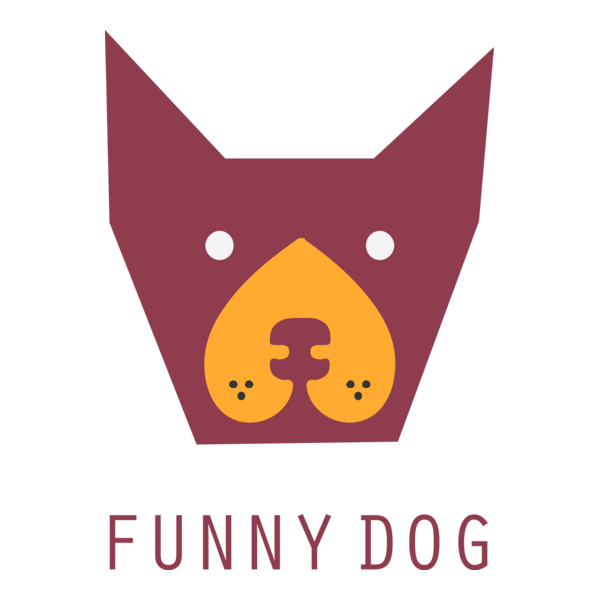 Funny Dog Logo PNG Vector