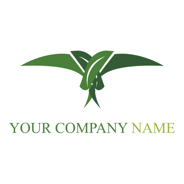 Green Leaf Shape Logo PNG Vector