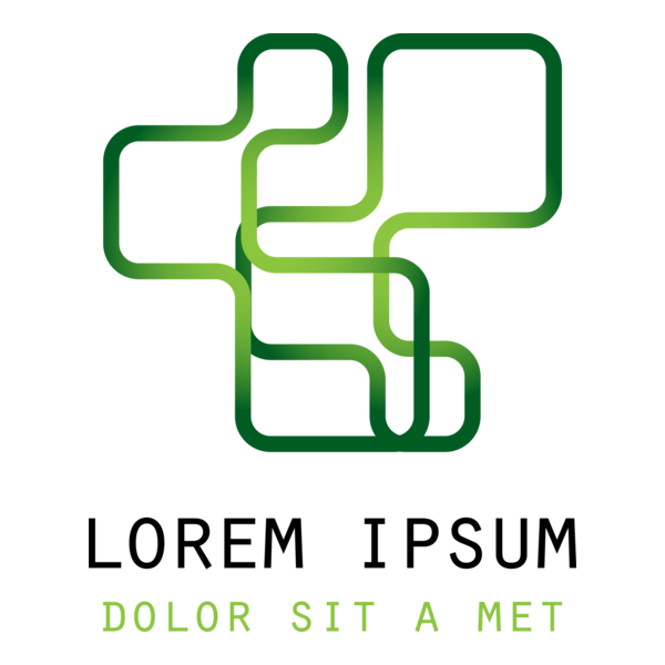 Green Line Shape Logo PNG Vector