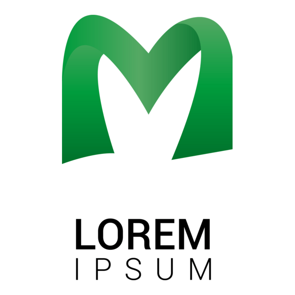 Green M Letter Logo PNG Vector