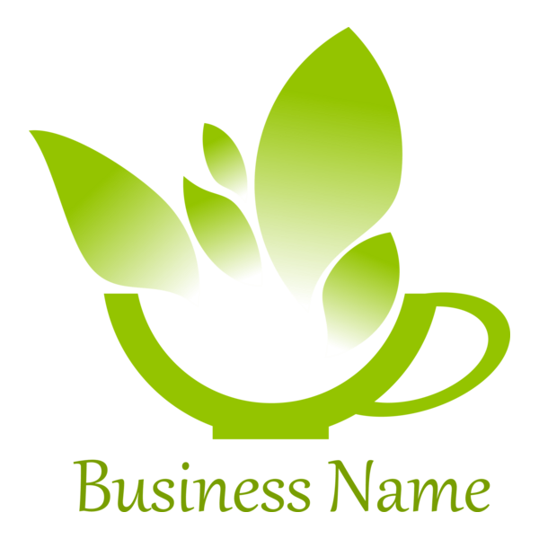 Green Tea Logo PNG Vector