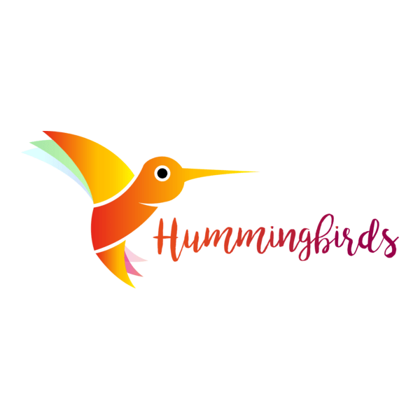 Humming Orange Bird Logo PNG Vector