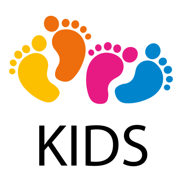 Kids Foot Logo PNG Vector