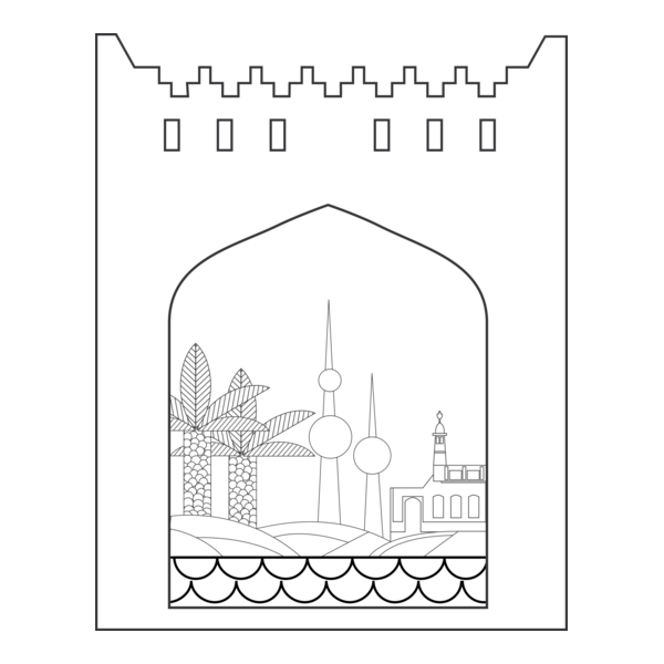 Kuwait Municipality - Outlined Logo PNG Vector