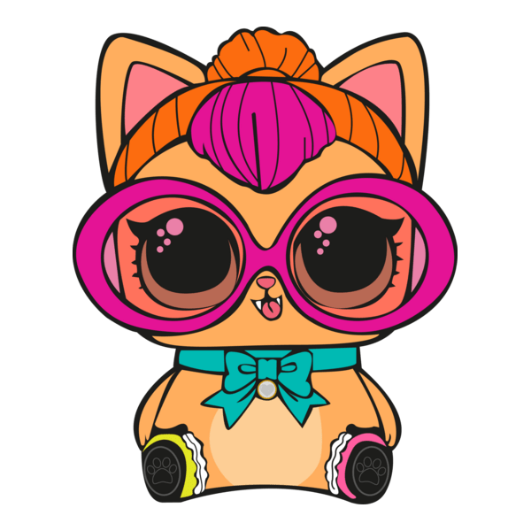 Lol Surprise Cat Logo PNG Vector