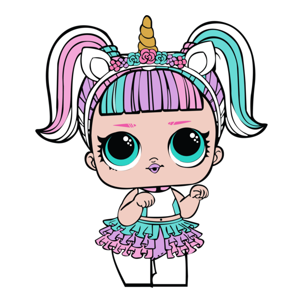 Lol Surprise Unicorn Logo PNG Vector