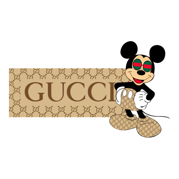 Mickey Gucci Style Logo PNG Vector