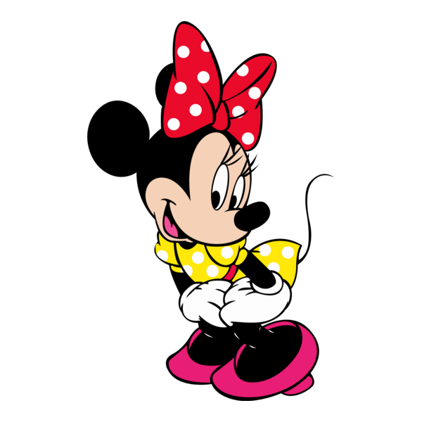 Minnie Mouse Yellow Dress Logo PNG Vector