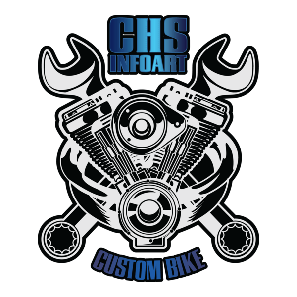 Motorcycle Custom Logo PNG Vector
